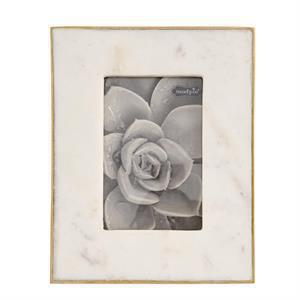 5X7 Marble & Gold Frame