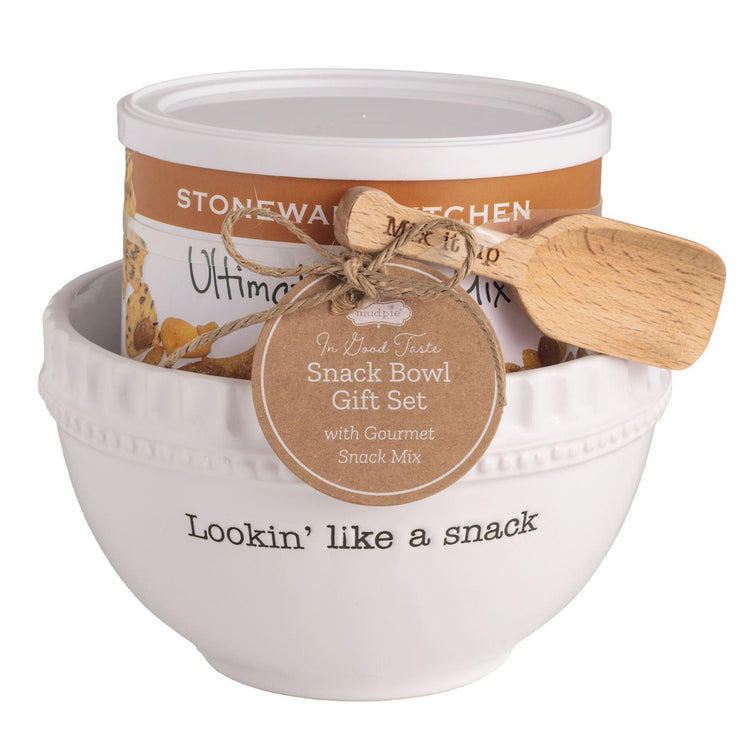 Snack Bowl & Pretzel Gift Set