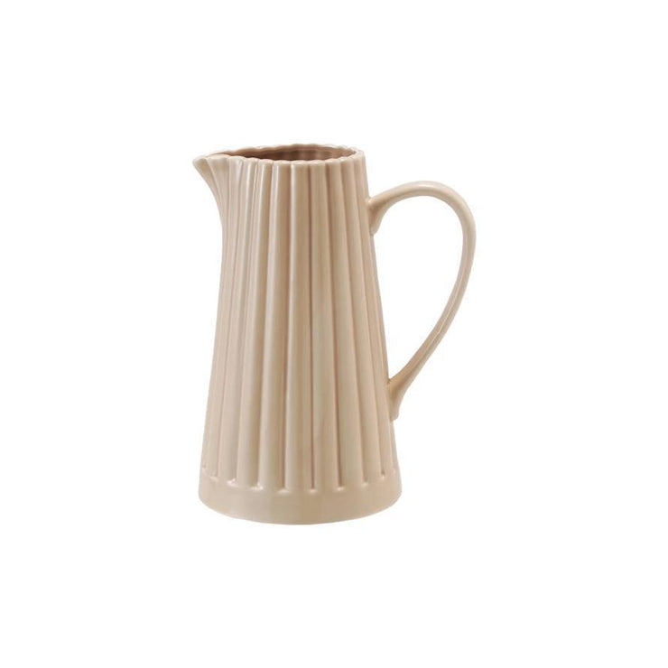 40 oz. Stoneware Ribbed Pitcher, Reactive Glaze - all colors