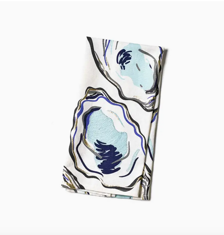 Oyster Print Large Hand Towel