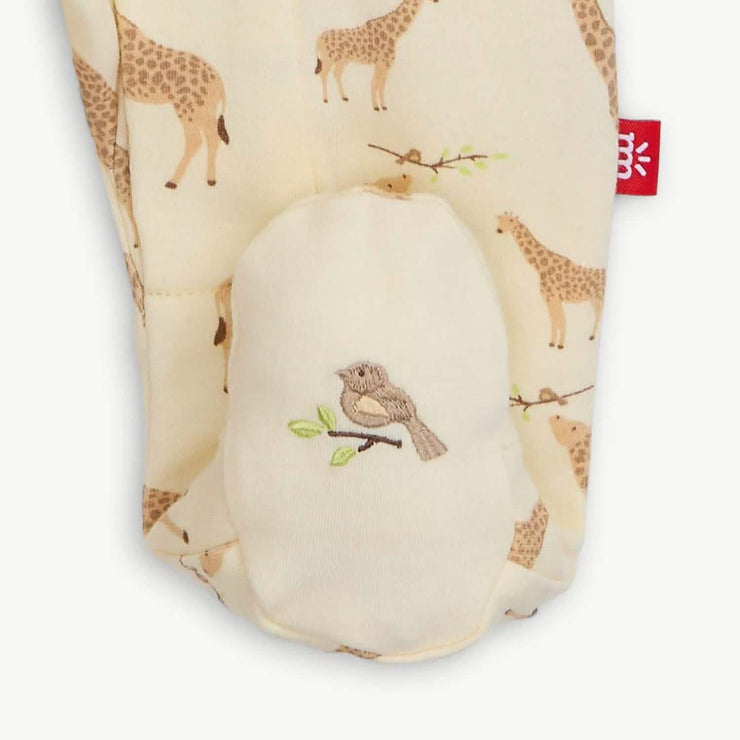 Cream Jolie Giraffe Organic Magnetic Footie