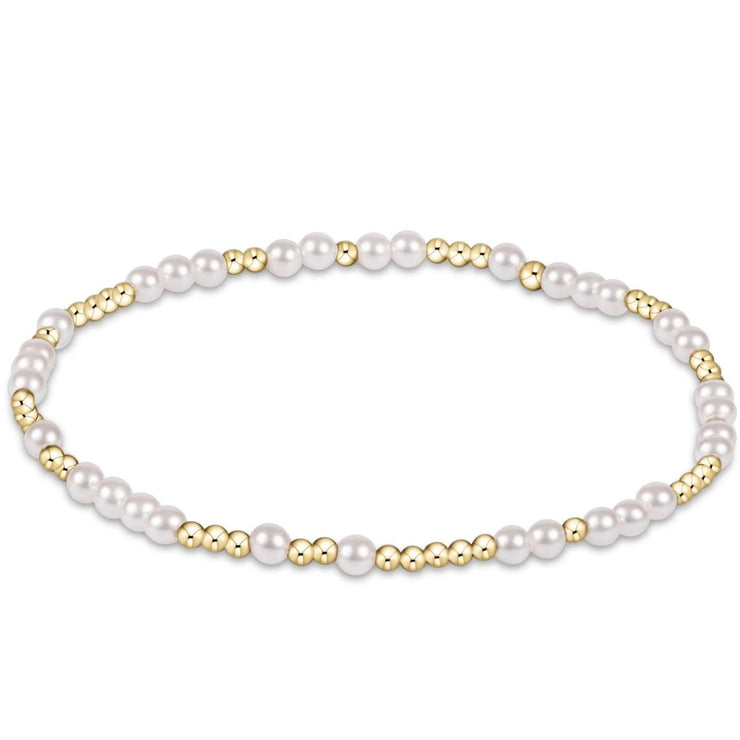 E. Newton Hope Unwritten 3mm Bead Bracelet - Pearl