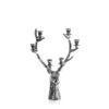 Stag Head 6-Tier Candleholder - Silver Antique - Small