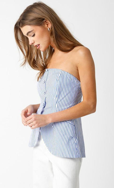 Nauti stripe strapless