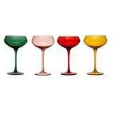 Colored Stemmed Champagne Coupe Glass - all colors