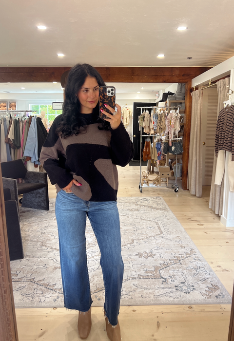 Call Back Sweater - Black/Olive