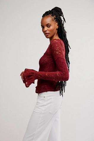 Lace Layering Top - Cabernet