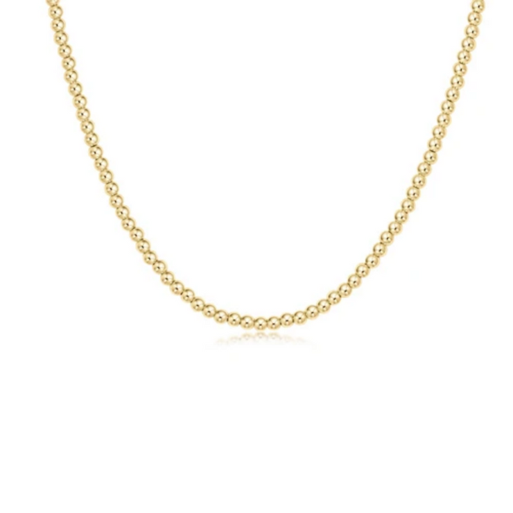 E. Newton 17" Choker Classic Gold 3mm Bead