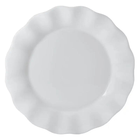 Everyday White Scallop Dinner Plate