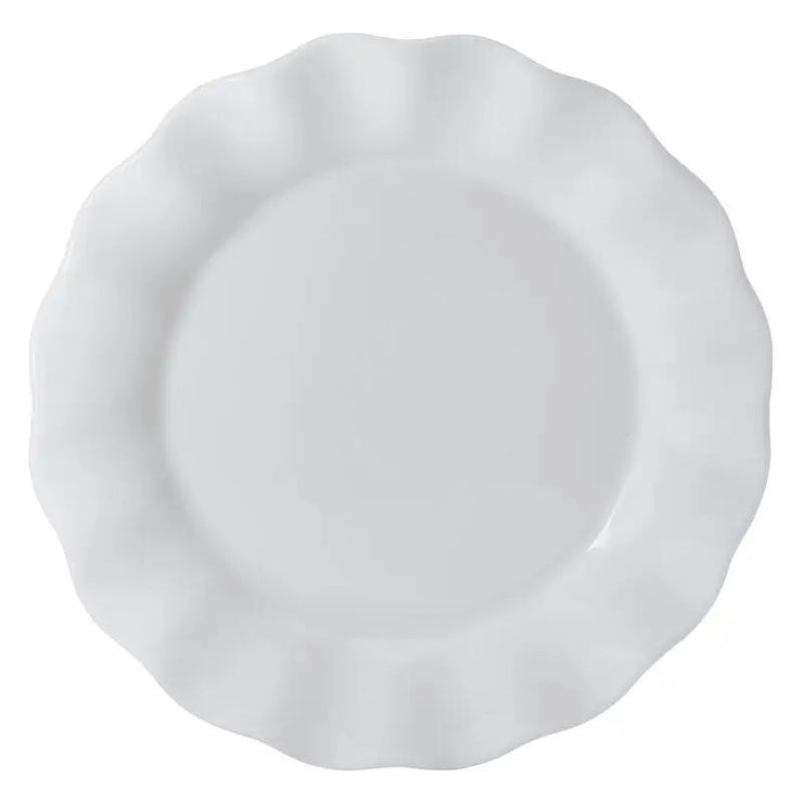 Everyday White Scallop Dinner Plate