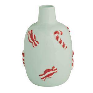 Mint Candy Cane Christmas Icon Vase