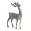 Velvet Flocked Decorative Standing Deer - Natural
