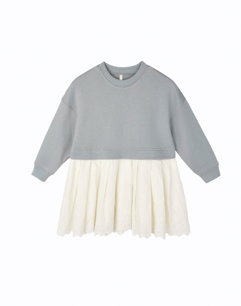 The Sweatshirt Dress - Dusty Blue