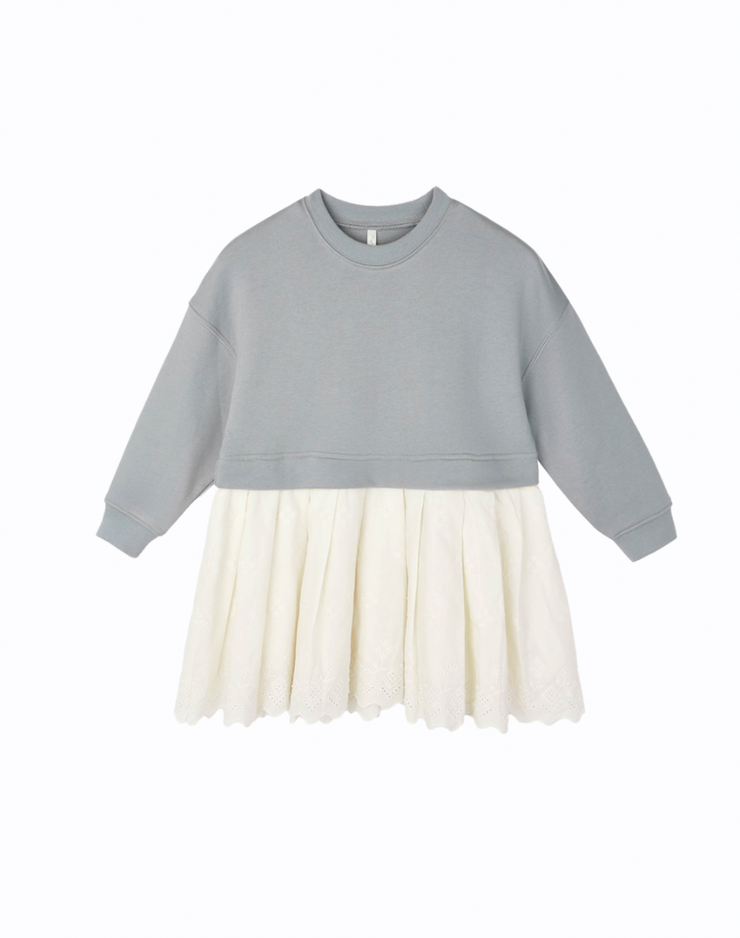 The Sweatshirt Dress - Dusty Blue