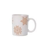 Snowflake Stoneware Mug - cream/tan