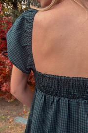 Mae Checkered Babydoll Dress