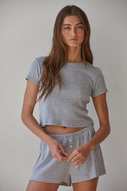 The Pointelle Ribbed Shorts