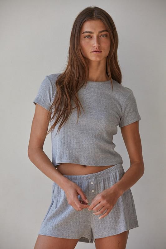 The Pointelle Ribbed Shorts