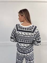 Slopes Fairisle Long Sleeve Top - Vanilla Ice