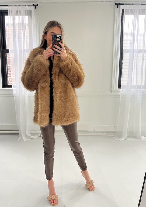 LOGAN FAUX FUR COAT
