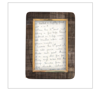 Hand-Carved Photo Frame with Brass Border