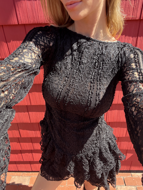 Tabby Lace Mini in Black