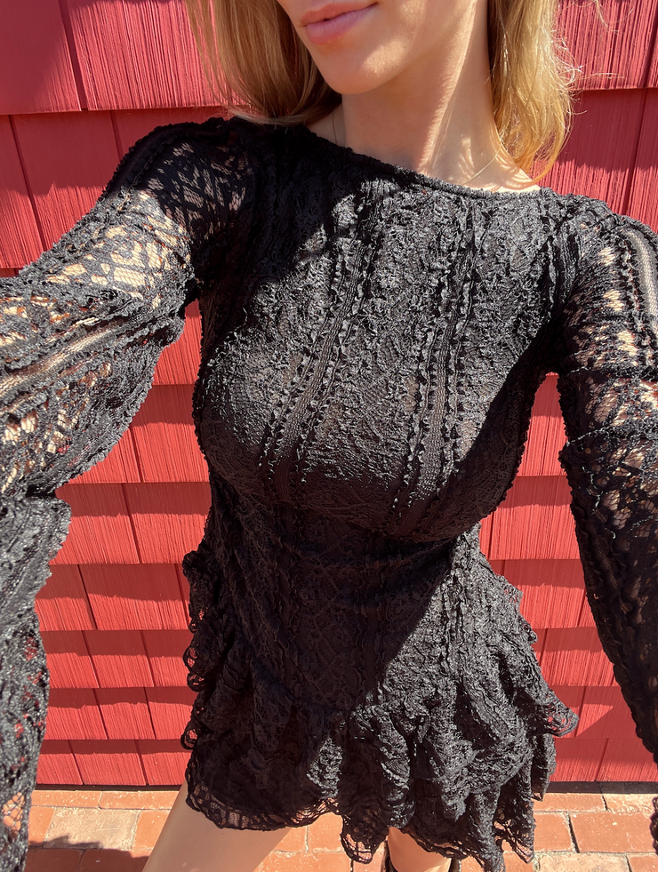 Tabby Lace Mini in Black