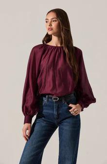 Reyen Top - Deep Wine