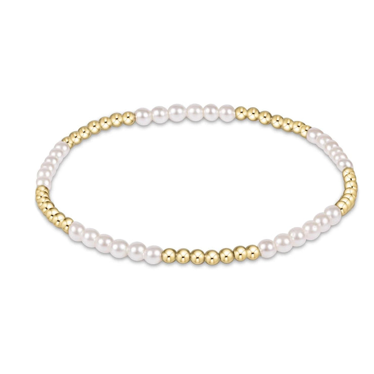 E. Newton Classic Blissful Pattern 2.5mm Bead Bracelet - 3mm Pearl