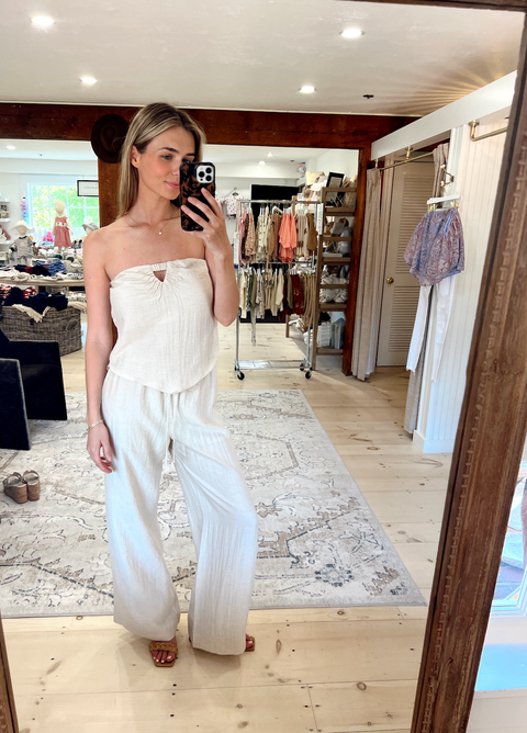 Violet Set Top - Bisque