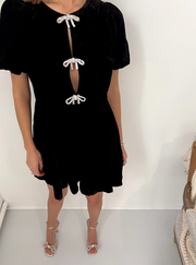 Velvet Bow Sparkle Mini - Black