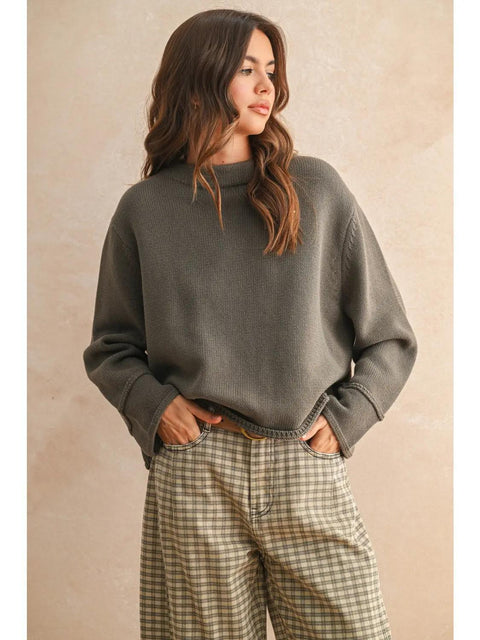 Always A Breeze Sweater - Olive