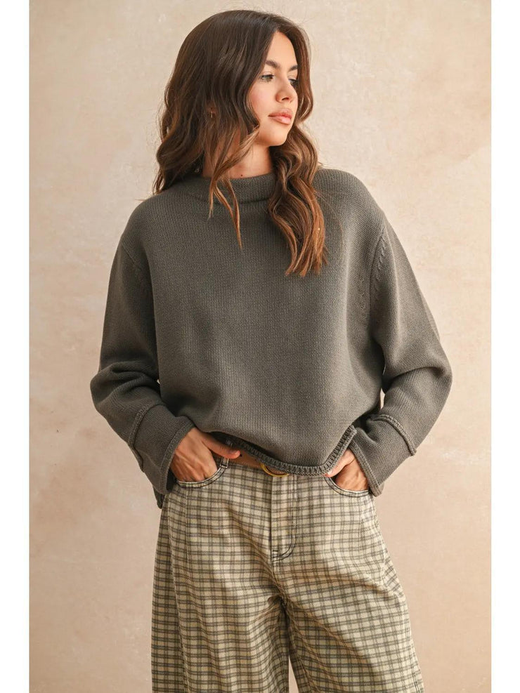 Always A Breeze Sweater - Olive