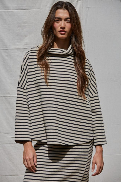 Fall out West Striped Turtleneck Sweater