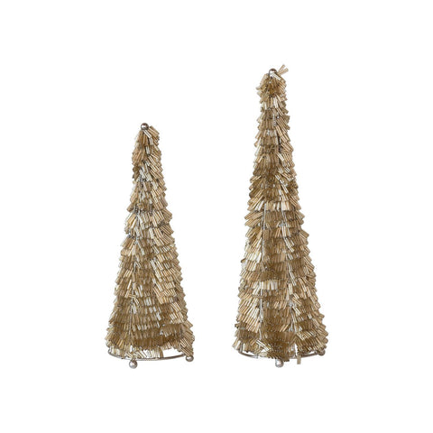 Wire & Glass Bead Christmas Tree - 2 sizes