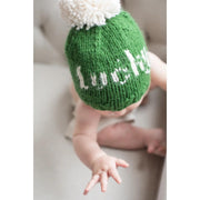 Lucky St. Patrick's Day Hand Knit Beanie Hat Baby & Kids