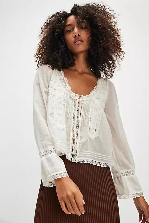 Evermore Long Sleeve Top - Ivory