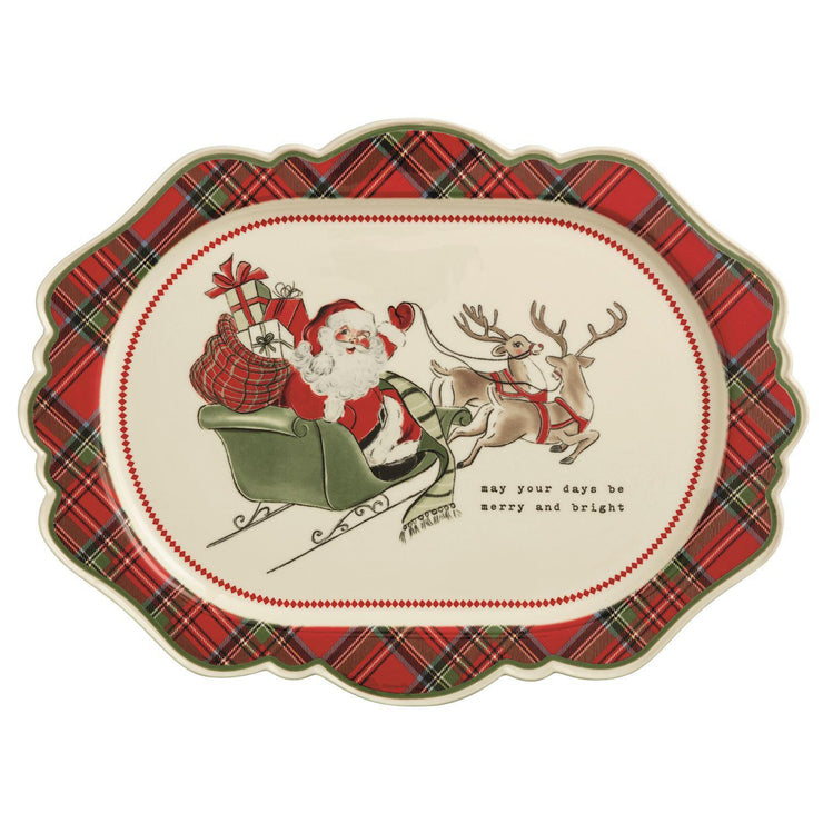 Classic Xmas Tartan Platter