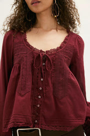 Evermore Long Sleeve Top - SYRAH