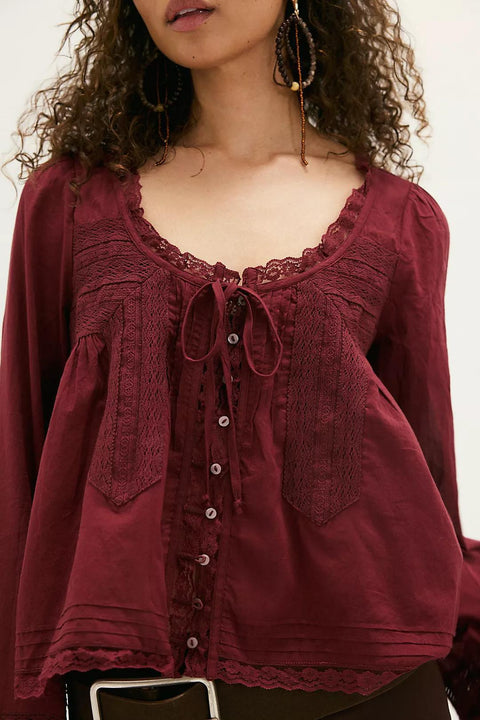 Evermore Long Sleeve Top - SYRAH