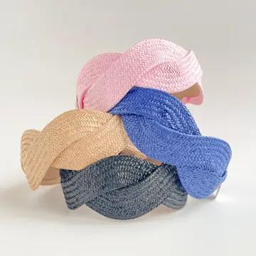 Braided Straw Twist Headband