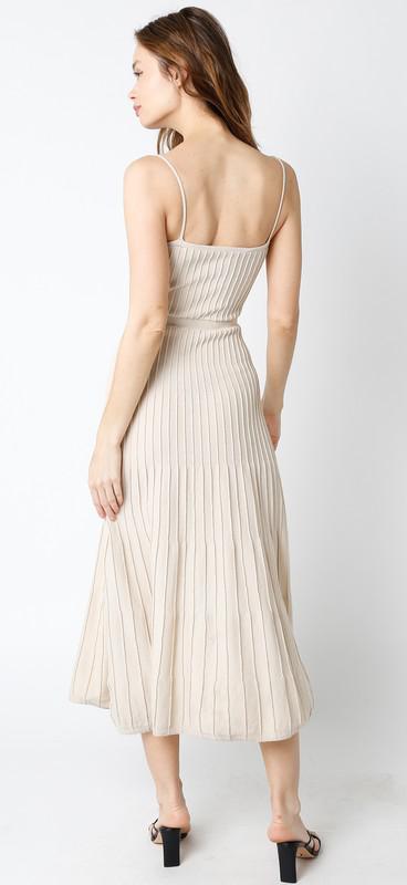 Twirl Into Spring Sweater Dress Natural