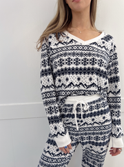 Twilight Fairisle Jogger - Vanilla Ice