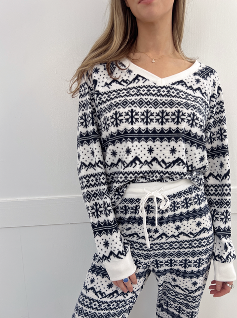 Twilight Fairisle Jogger - Vanilla Ice