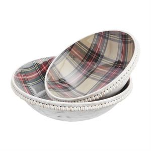 Tartan Enamel Bowl Set