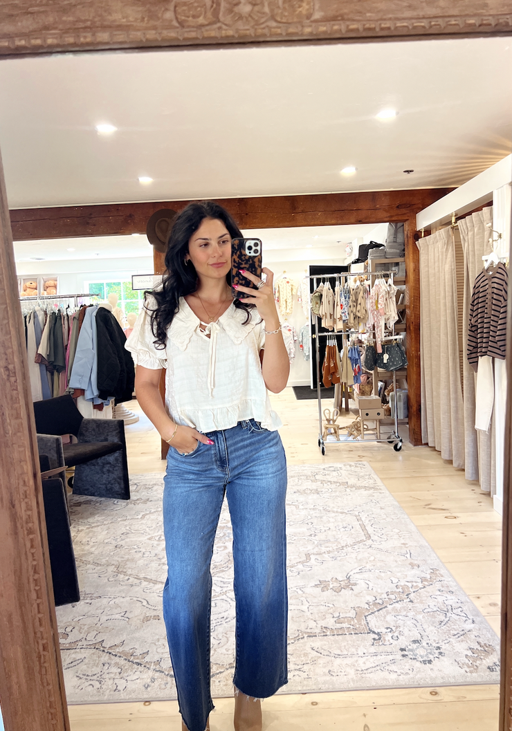 Fable Embroidered Collar Blouse