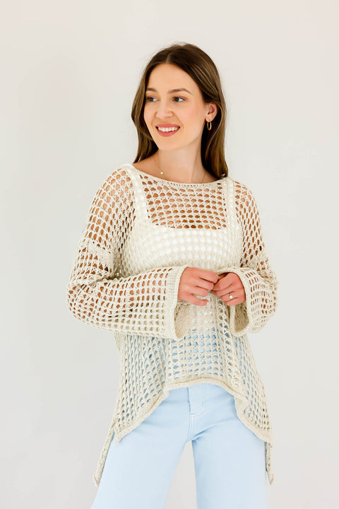 Beach Bash Cover Up Knit Natural