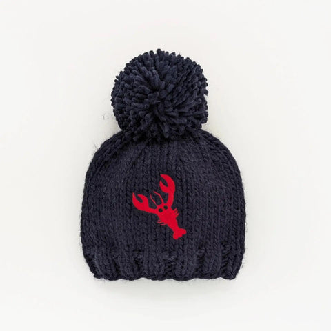 Navy Lobster Beanie Hat For Baby & Kids