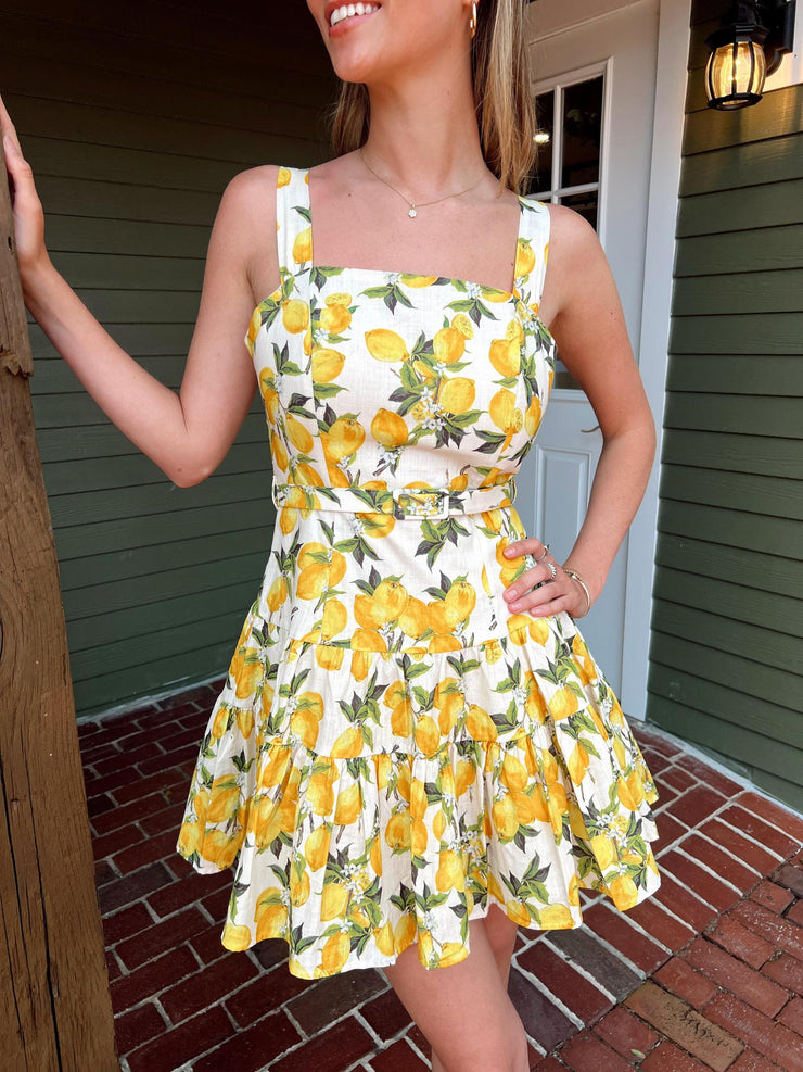 Lemon Linens Mini Dress