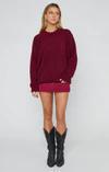 Feel Good Sweater - Maroon Knit